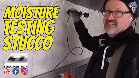 how to check for moisture behind stucco|stucco moisture detection.